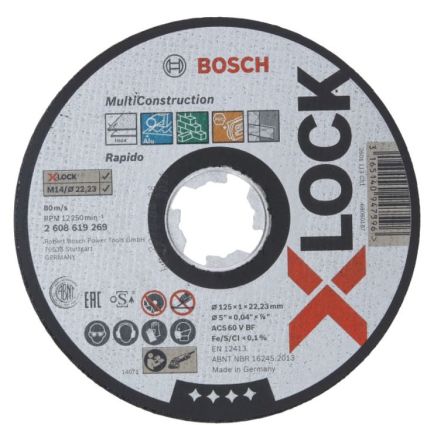ใบตัด5"X1mm. Multi Construction BOSCH X-LOCK