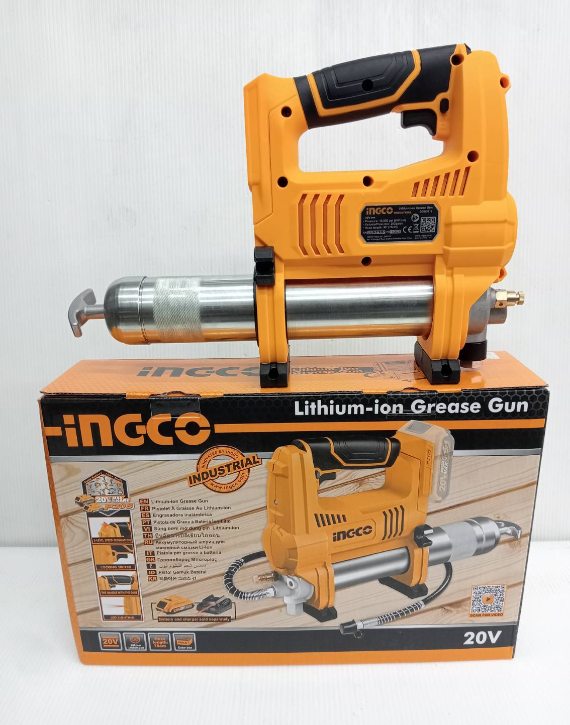 เครื่องอัดจารบี20V GGLI2010 INGCO