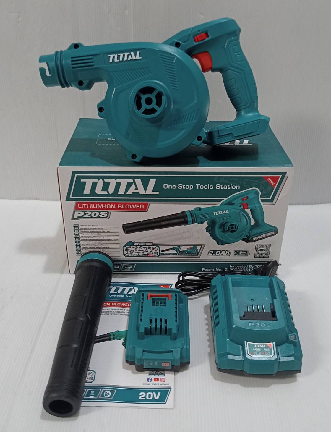 เครื่องเป่าลมไร้สาย 20V TABLI200181 TOTAL ((แบตเตอรี่ 1 ก้อน + แท่นชาร์จ )