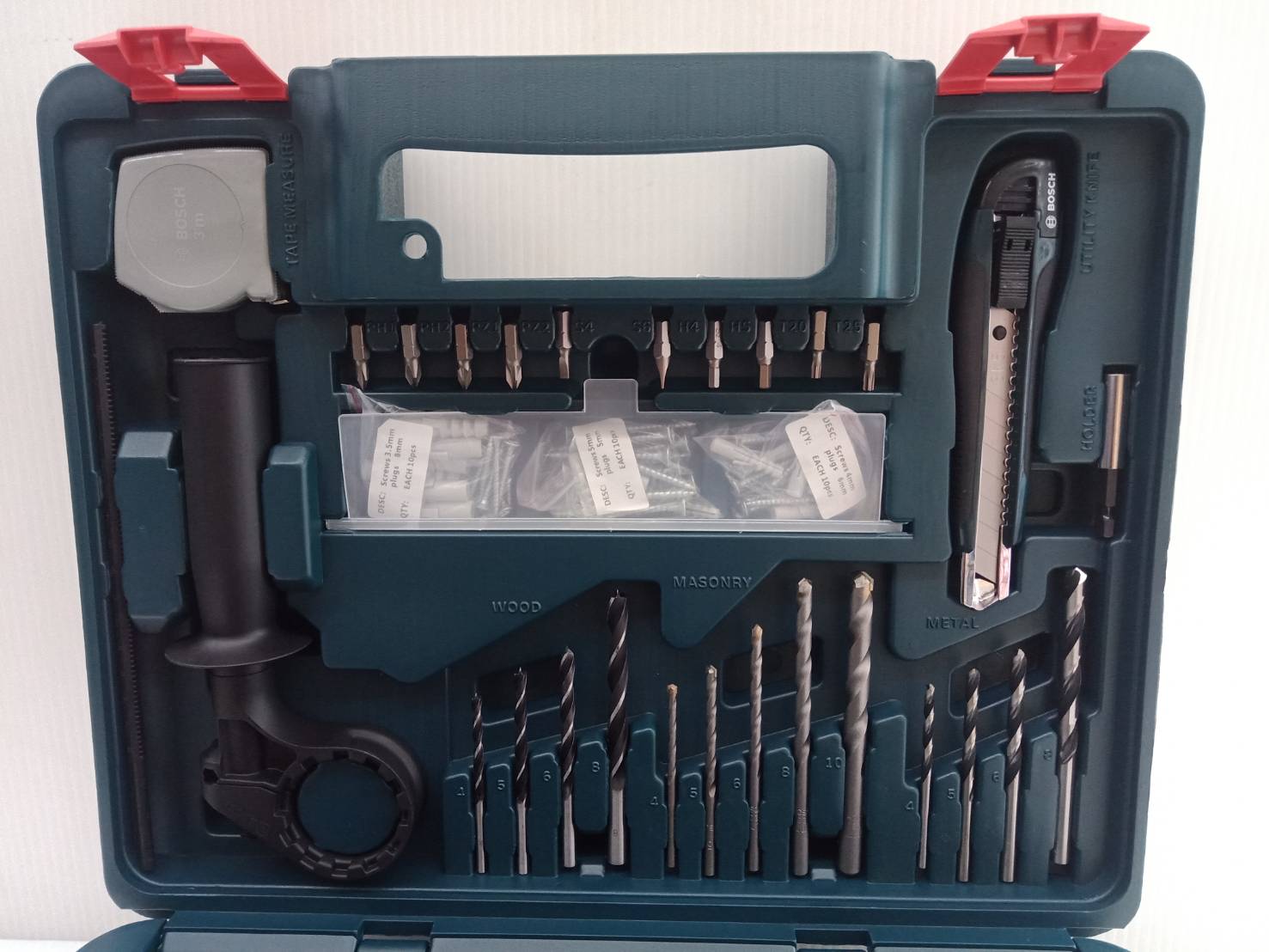 สว่านกระแทก1/2 GSB600 Carrying Case 100 Pc. Kit BOSCH