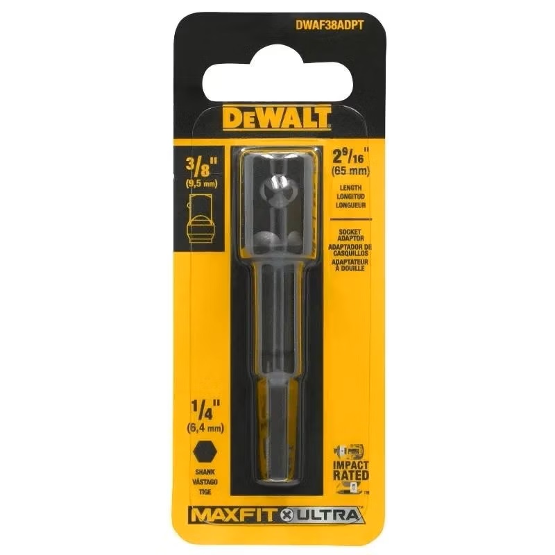 ก้านต่อลูกบล๊อก3/8 แกนHex 1/4 DEWALT DWAF38ADPT