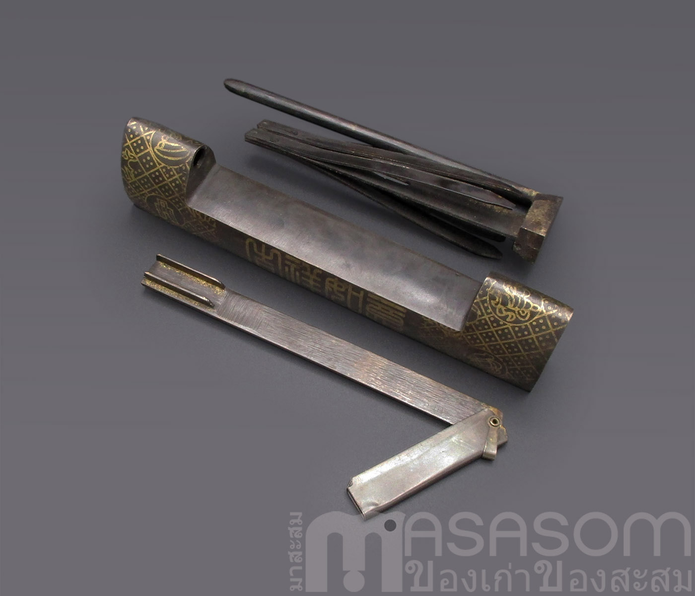 กุญแจจีนทองเหลืองโบราณ