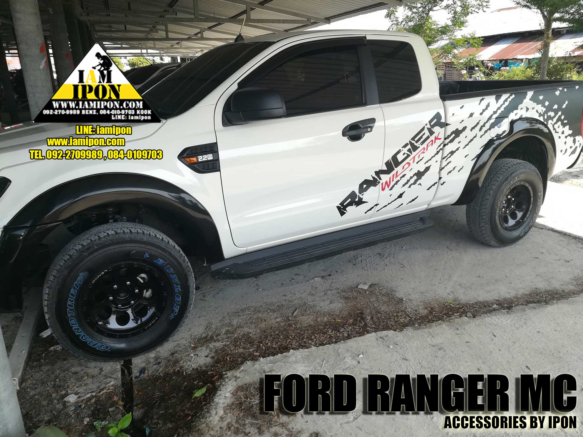 FENDER FORD RANGER MC BLACK โปร่งล้อ 6" ดำเงาฟอร์ดเรนเจอร์ MC