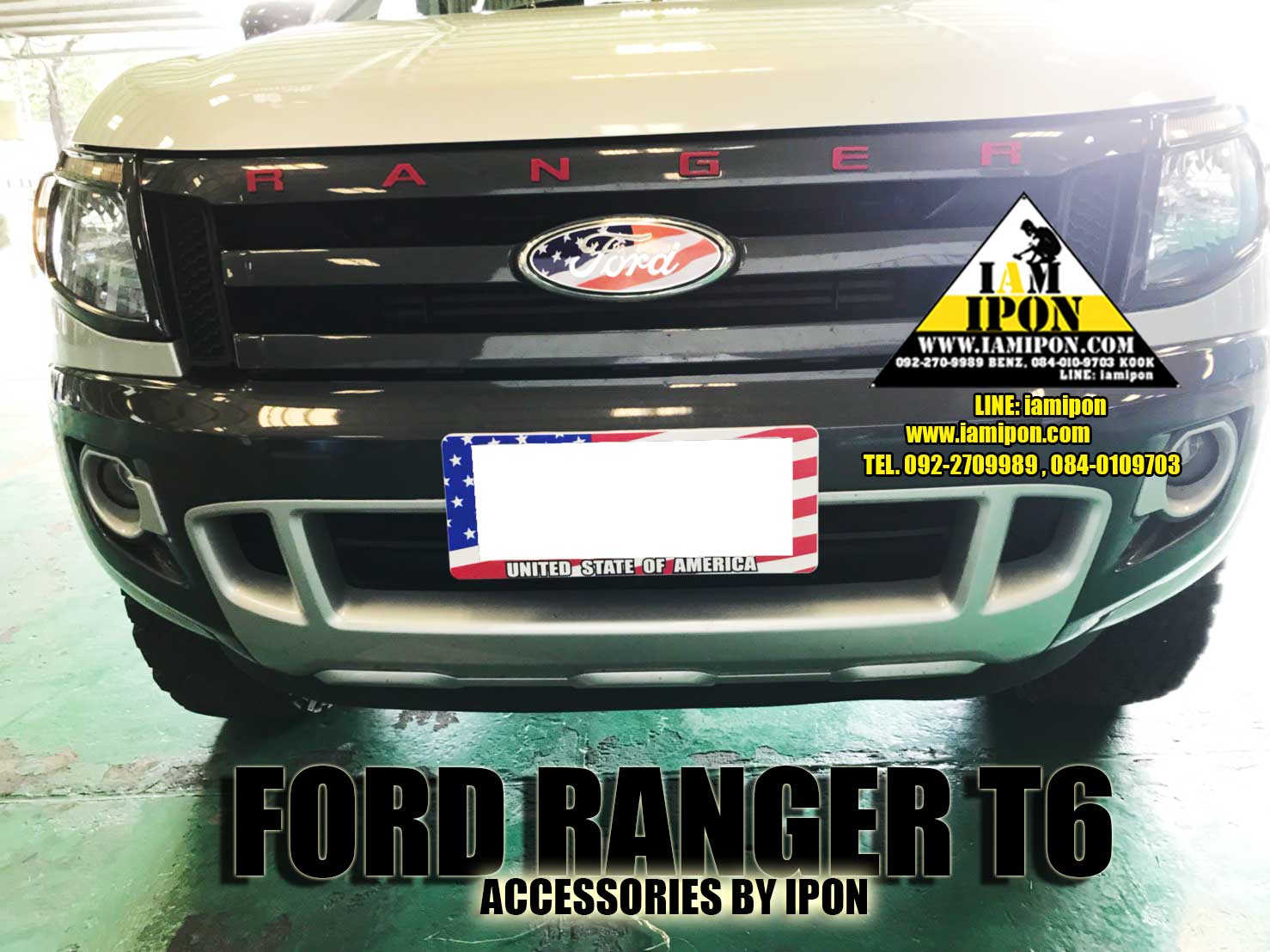 3D CHARACTER FRONT GRILL FORD RANGER T6 ตัวหนังสือติดกระจังหน้าฟอร์ดเรนเจอร์ T6