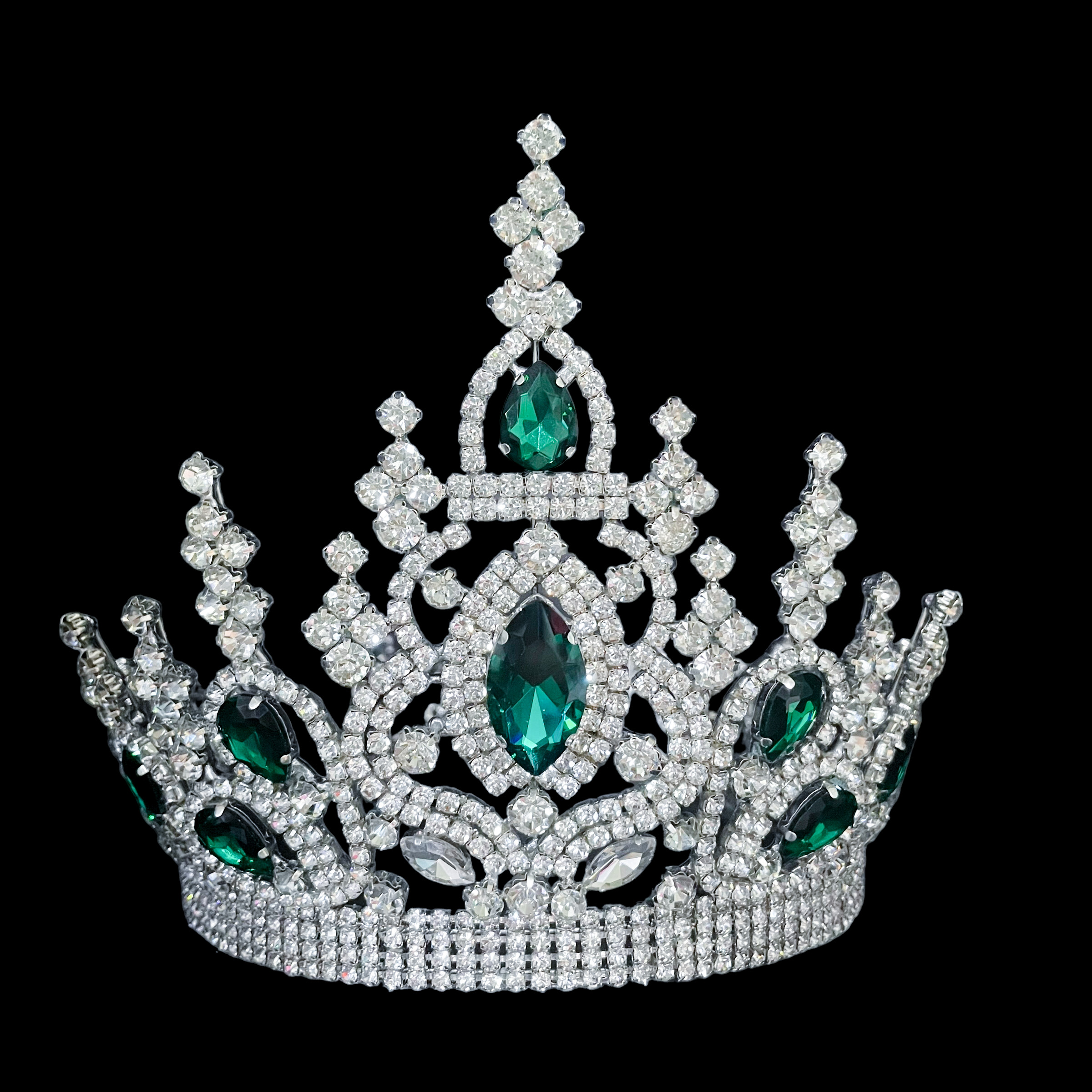 (พร้อมส่งจากไทย) มงกุฏ 108 สีเขียว มงกุฎนางงาม มงกุฎเพชร มงกุฎประกวด สินค้าพร้อมส่ง ไม่ต้องรอนาน งานพรีเมี่ยม