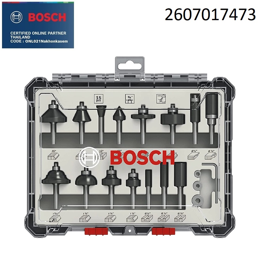 ชุดดอกทริมเมอร์ Mix Set 15ตัวชุด 2607017473 BOSCH
