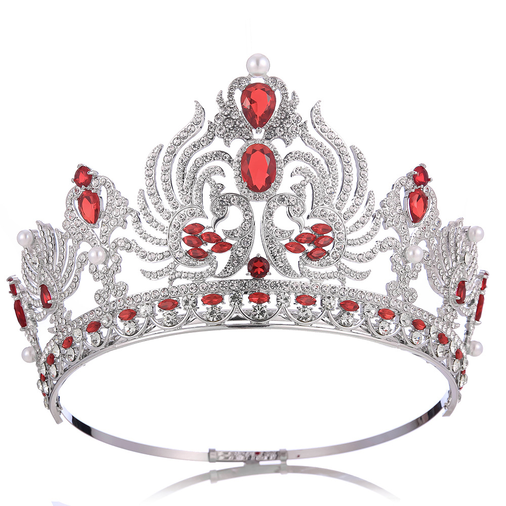 (พร้อมส่งจากไทย) มงกุฏ 093 สีแดง มงกุฎนางงาม มงกุฎเพชร มงกุฎประกวด สินค้าพร้อมส่ง ไม่ต้องรอนาน งานพรีเมี่ยม