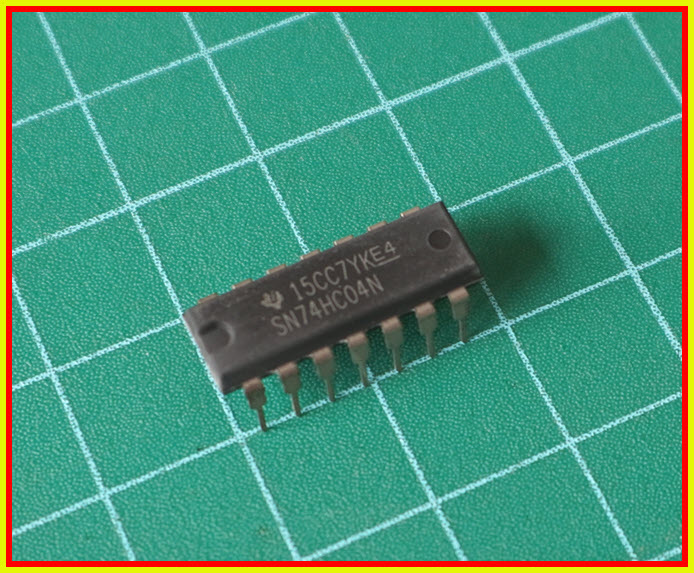 1x SN74HC04N ไอซี Inverter-GATE ยี่ห้อ TEXAS INSTRUMENTS