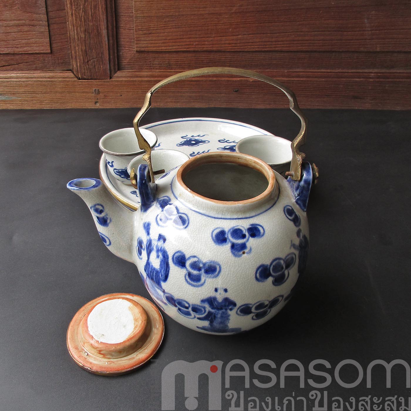 ชุดน้ำชาลายครามจีนของเก่า
