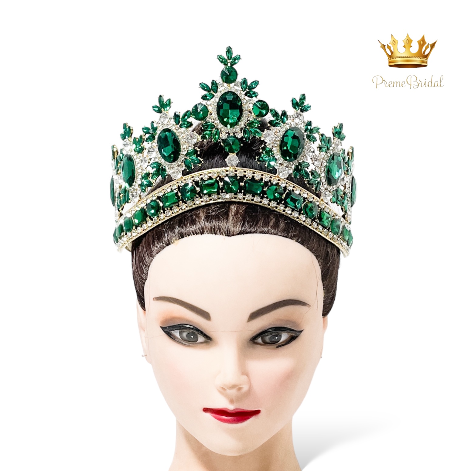 (พร้อมส่งจากไทย) มงกุฏ 100 สีเขียว มงกุฎนางงาม มงกุฎเพชร มงกุฎประกวด สินค้าพร้อมส่ง ไม่ต้องรอนาน งานพรีเมี่ยม