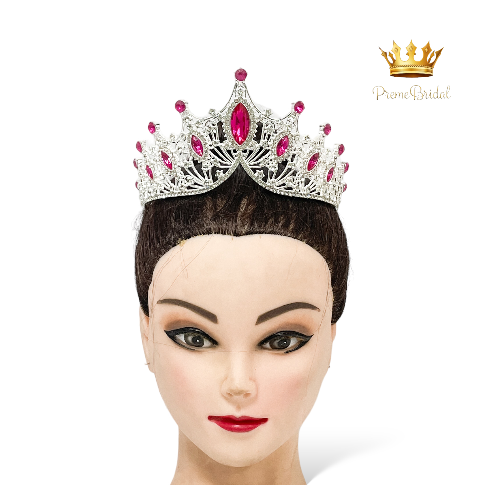 (พร้อมส่ง) เทียร่า 303 สีเงิน-ชมพูบานเย็น มงกุฎนางงาม งานสวย ปราณีต QCเพชรทุกเม็ด สินค้าพร้อมส่งจากไทย