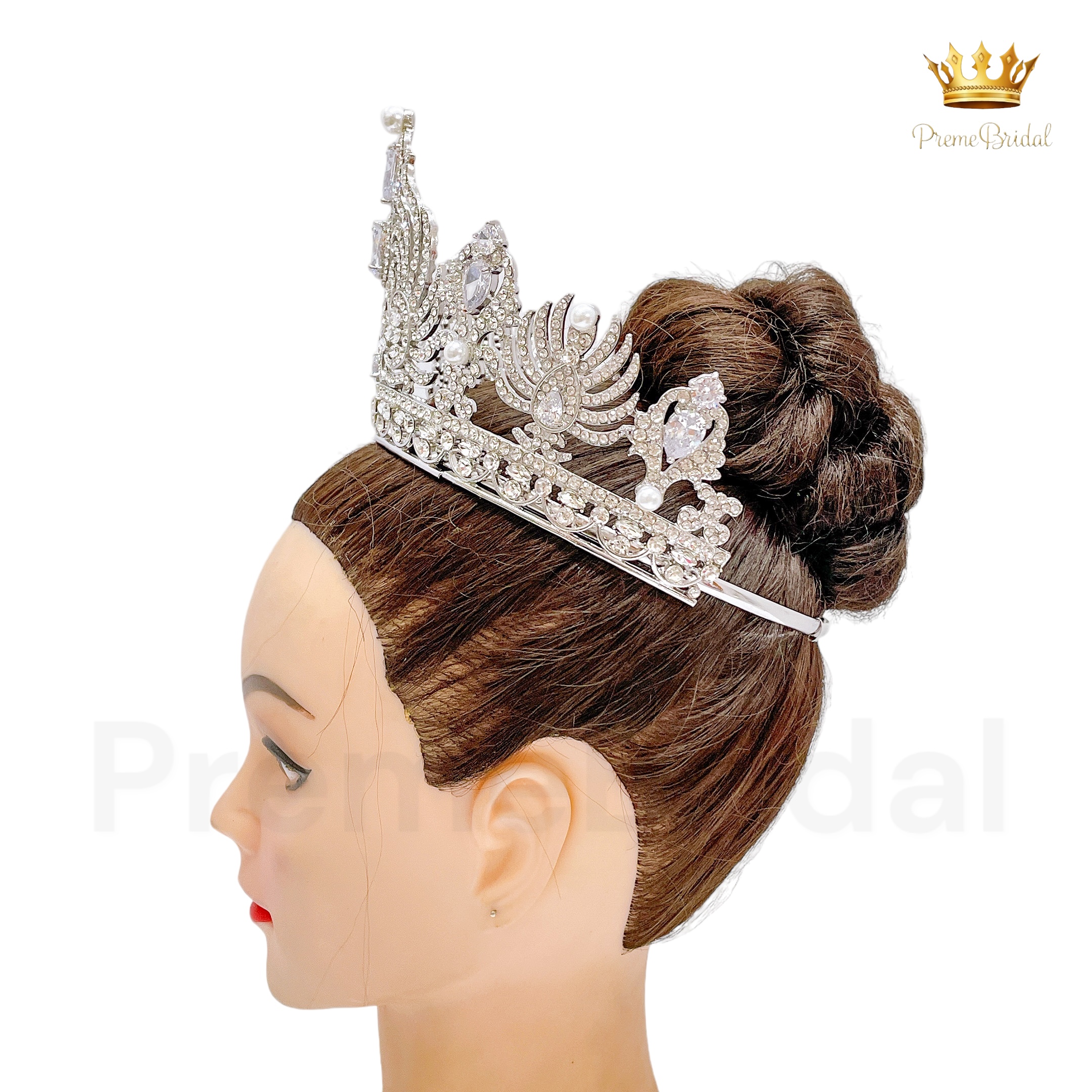 (พร้อมส่งจากไทย) มงกุฏ 093 สีเงิน มงกุฎนางงาม มงกุฎเพชร มงกุฎประกวด สินค้าพร้อมส่ง ไม่ต้องรอนาน งานพรีเมี่ยม