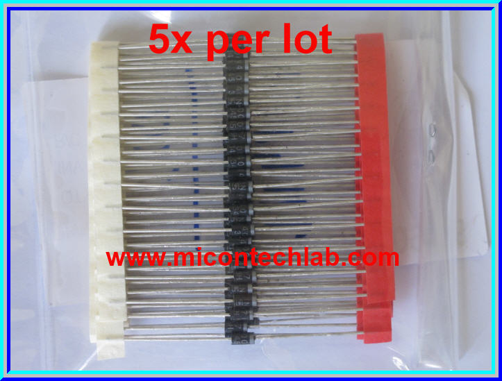 5x 1N4007 Diode 1 Amp 1000 V Rectifier Diode (5pcs per lot)