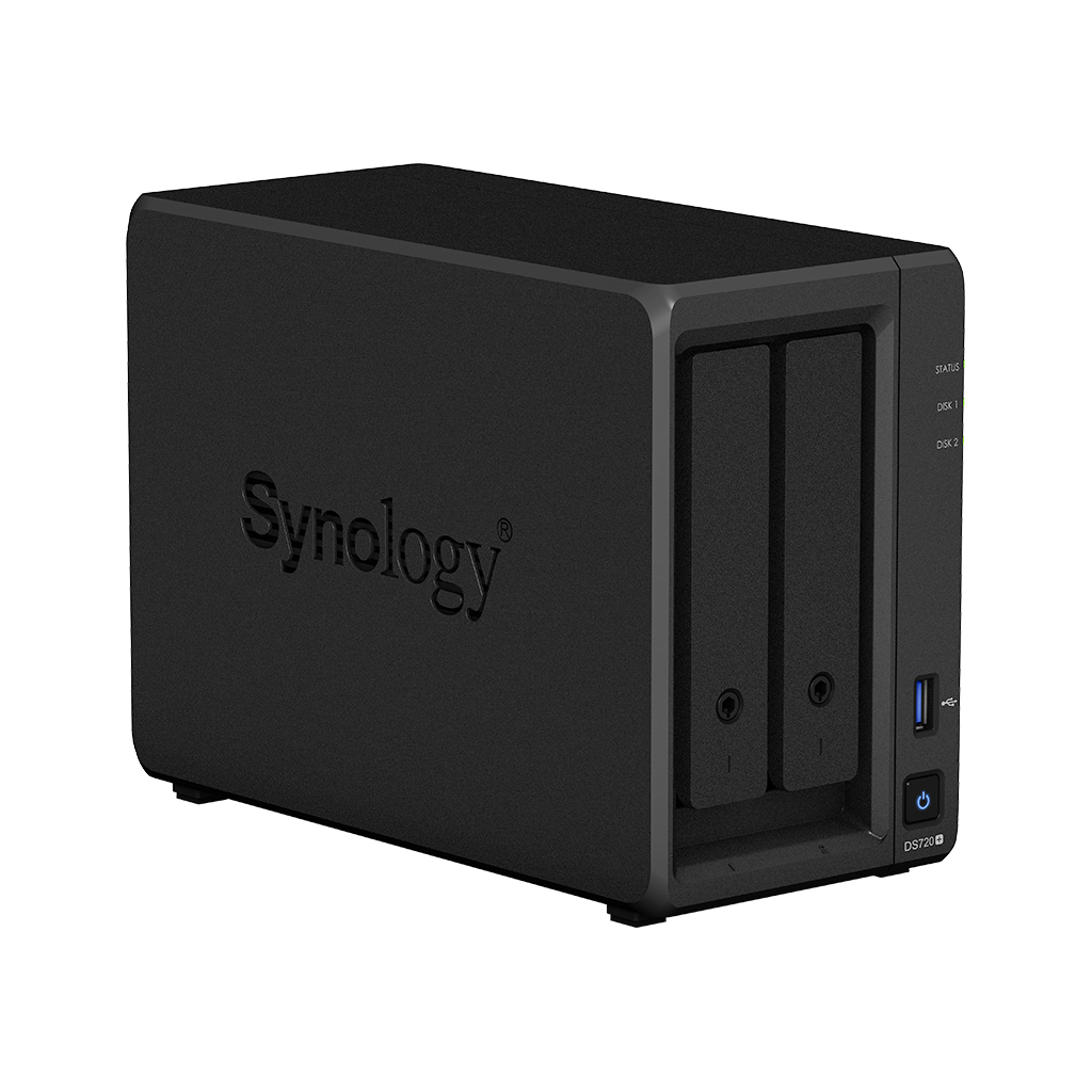 Synology Diskstation DS720+ 2-bay DiskStation (up to 7-bay), Quad Core 2.0 GHz (turbo to 2.7 GHz), 2GB RAM (up to 6GB)
