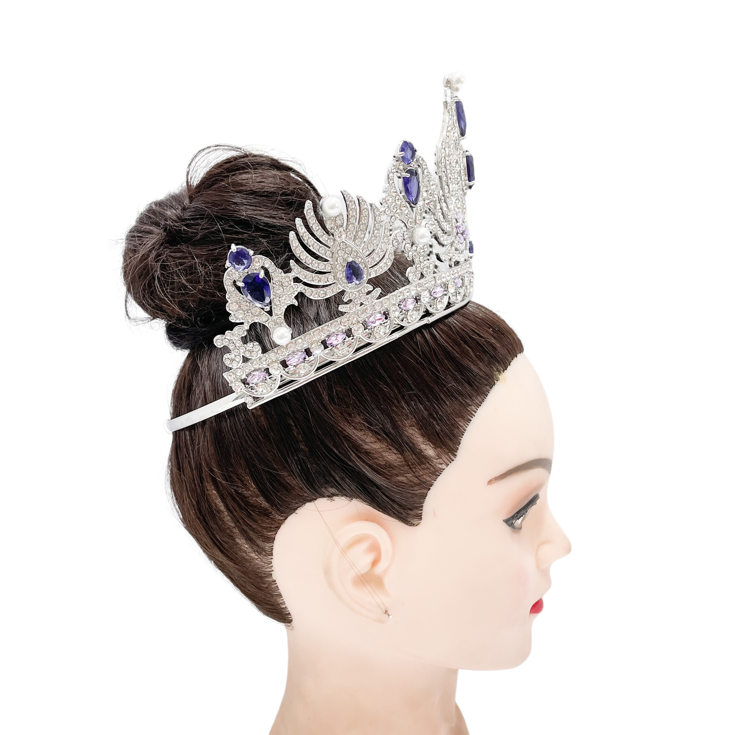 (พร้อมส่งจากไทย) มงกุฏ 093 สีม่วง มงกุฎนางงาม มงกุฎเพชร มงกุฎประกวด สินค้าพร้อมส่ง ไม่ต้องรอนาน งานพรีเมี่ยม