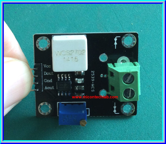 1x เซ็นเซอร์วัดกระแส WCS2702 Hall Effect DC AC Current Sensor +/- 0-2A