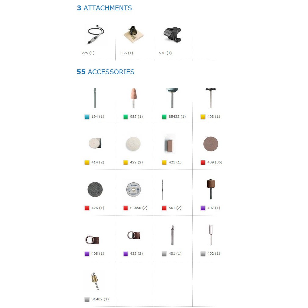 เครื่องเจียรมือ รุ่น 3000-3/55 Silver Kit พร้อมอุปกรณ์เสริม 55 ชิ้น DREMEL