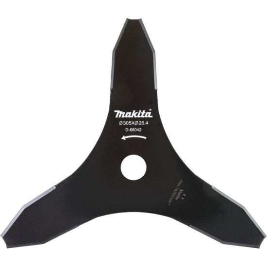 ใบมีดตัดหญ้า 3 คม 305×25.4×3.0mmx3T รูเพลา25.4mm MAKITA #D-66042