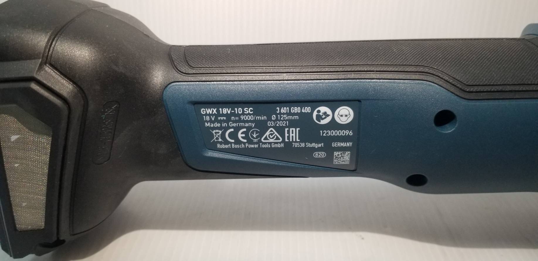 หินเจียรไร้สาย5" GWX18V-10SC BOSCH X-LOCK พร้อมชุดแบต 1 ก้อน