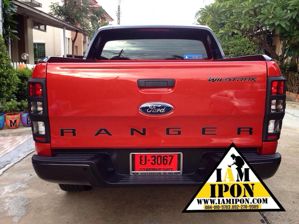 TRAIL LAMP COVER FORD RANGER T6- MC 2012-2015 FLATBLACK ครอบไฟท้ายดำด้านฟอร์ดเรนเจอร์ T6-MC 2012-2015
