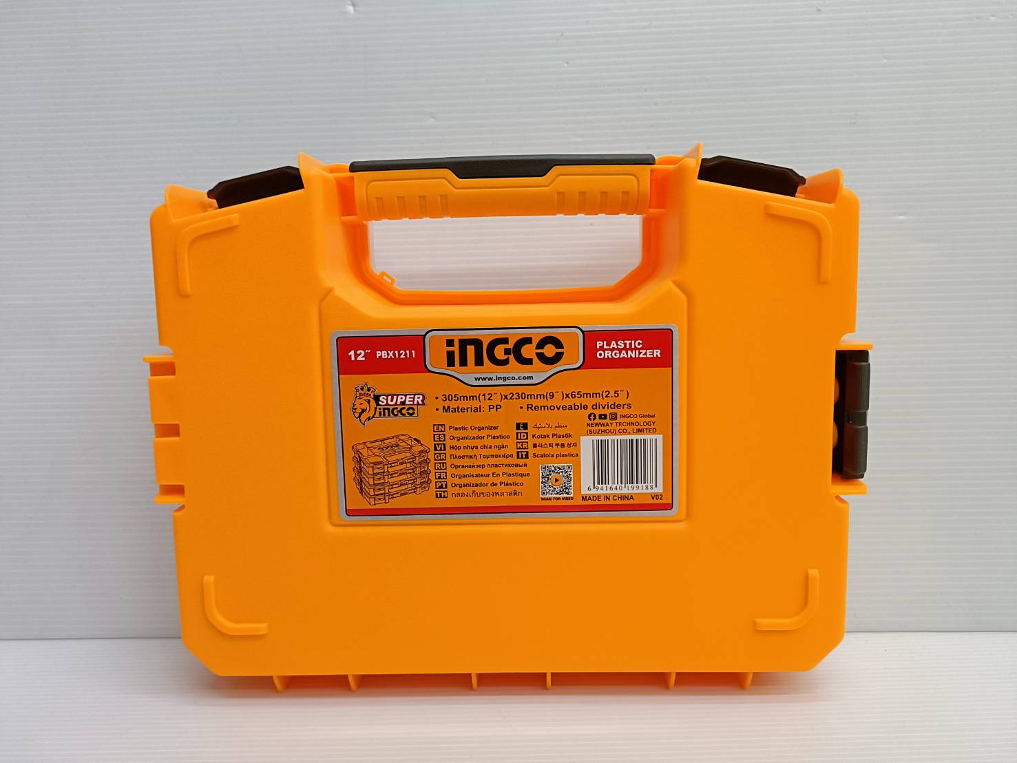 INGCO กล่องเครื่องมืออเนกประสงค์ 12 นิ้ว สามารถต่อซ้อนกันได้ รุ่น PBX1211