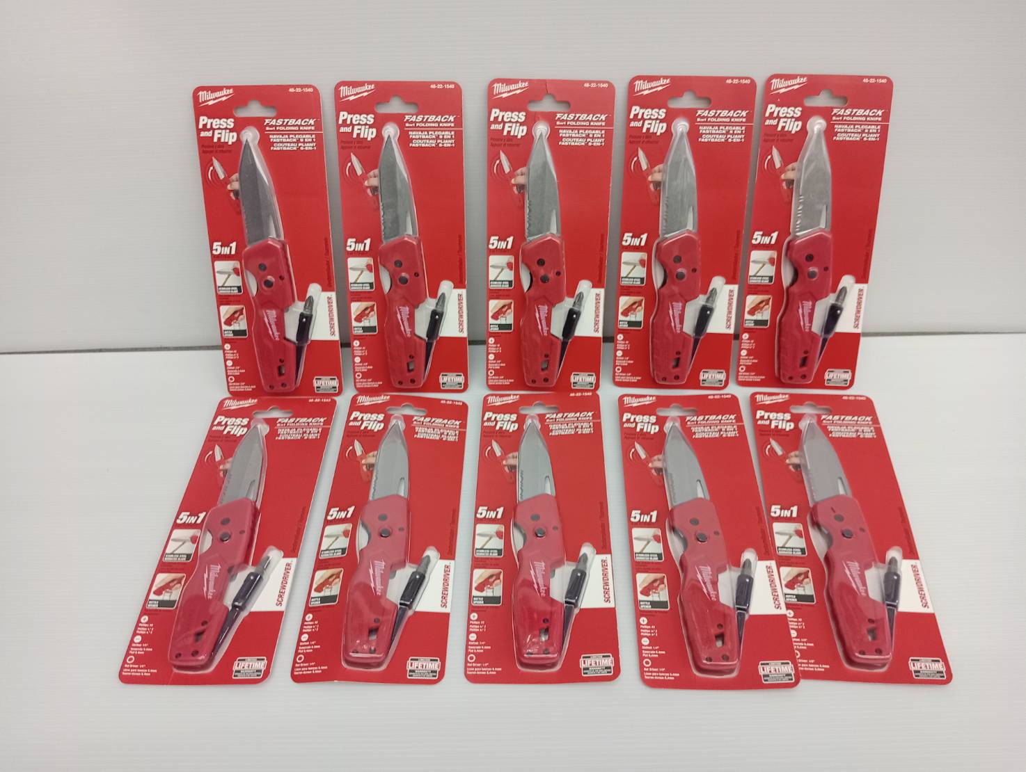 มีดพับอเนกประสงค์Fastback 5 in 1 Folding Utility Knife 48-22-1540 MILWAUKEE