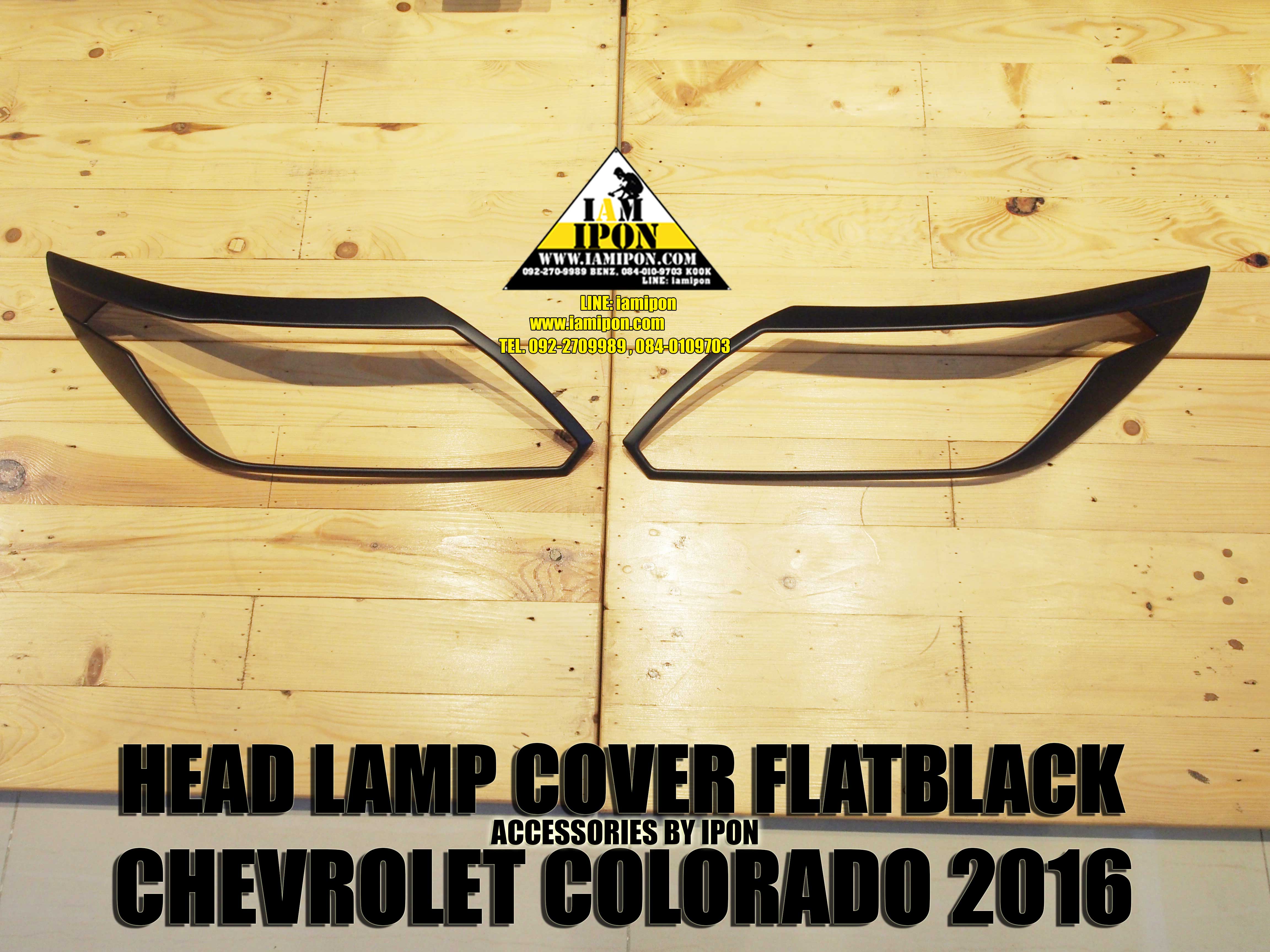 HEAD LAMP COVER CHEVROLET ALL NEW COLORADO 2016-2017 ครอบไฟหน้าดำด้านออนิวโคโลราโด 2016-2017