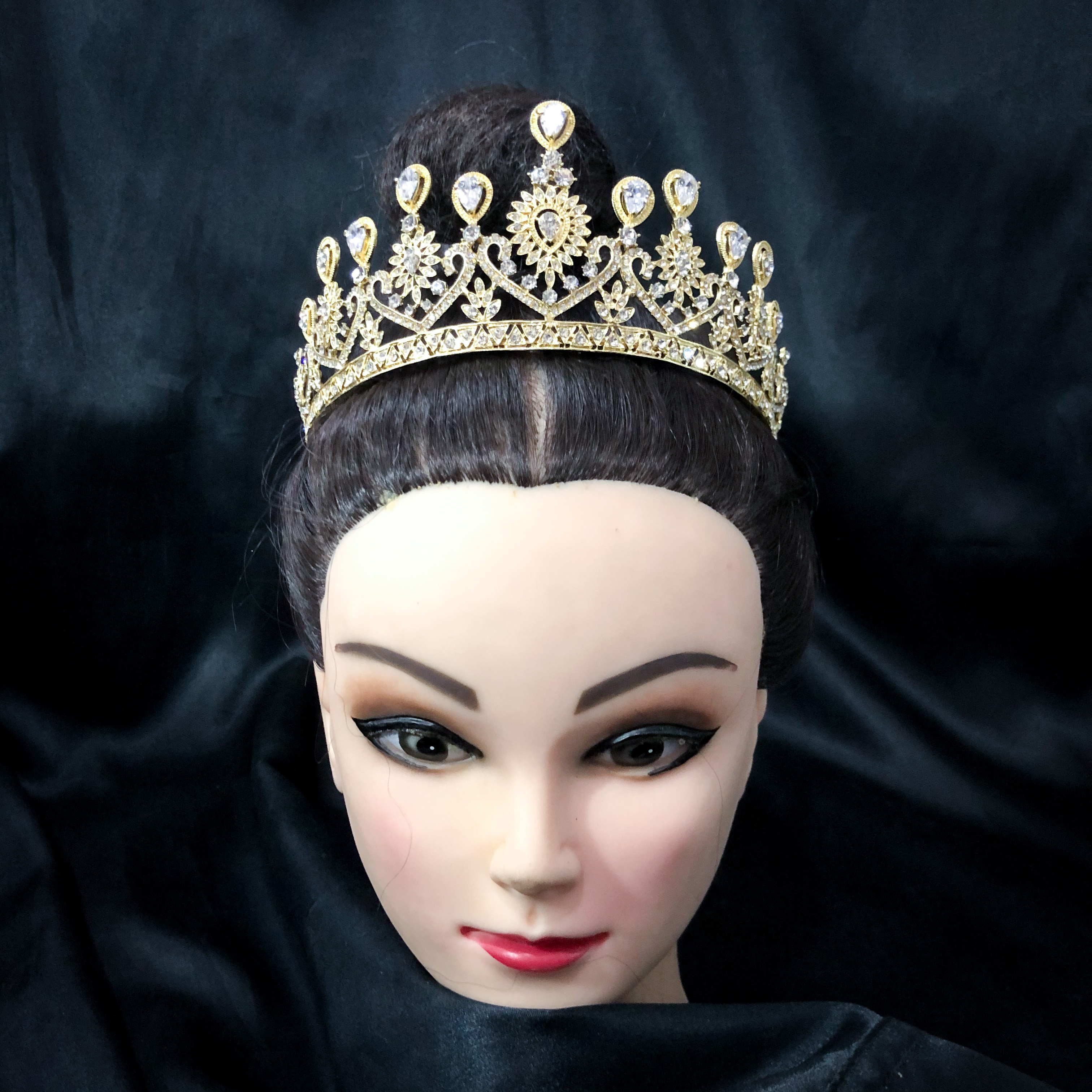 (พร้อมส่ง) เทียร่า 268 สีทอง มงกุฎนางงาม มงกุฎเจ้าหญิง งานสวย ปราณีต QCเพชรทุกเม็ด สินค้าพร้อมส่งจากไทย