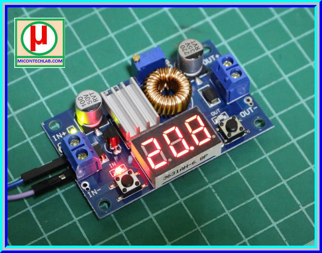 1x XL4015 Step down (Buck) DC to DC Converter 5Amp module +Voltmeter+Heatsink