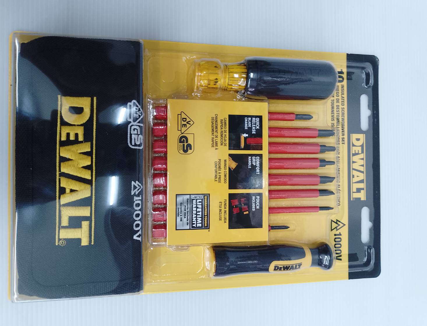 DEWALT ชุดไขควงกันไฟดูดDEWALT 8 ชิ้น DWHT66417