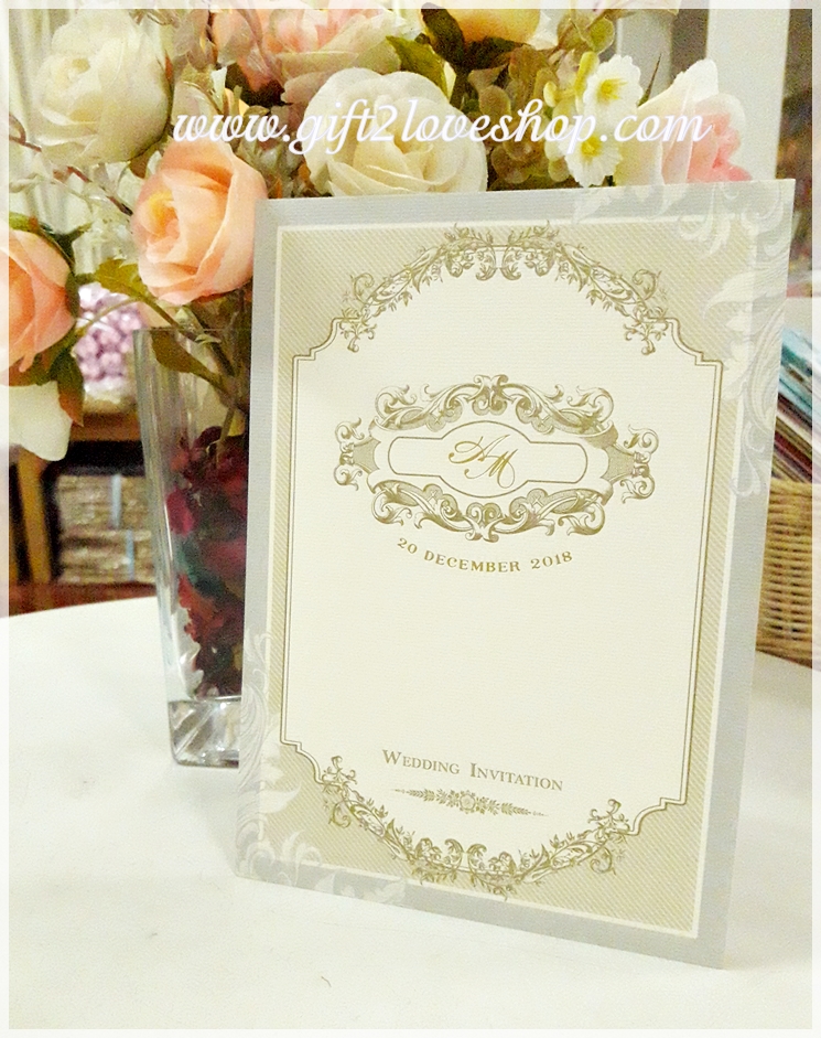 การ์ดแต่งงานแบบใบเดี่ยว