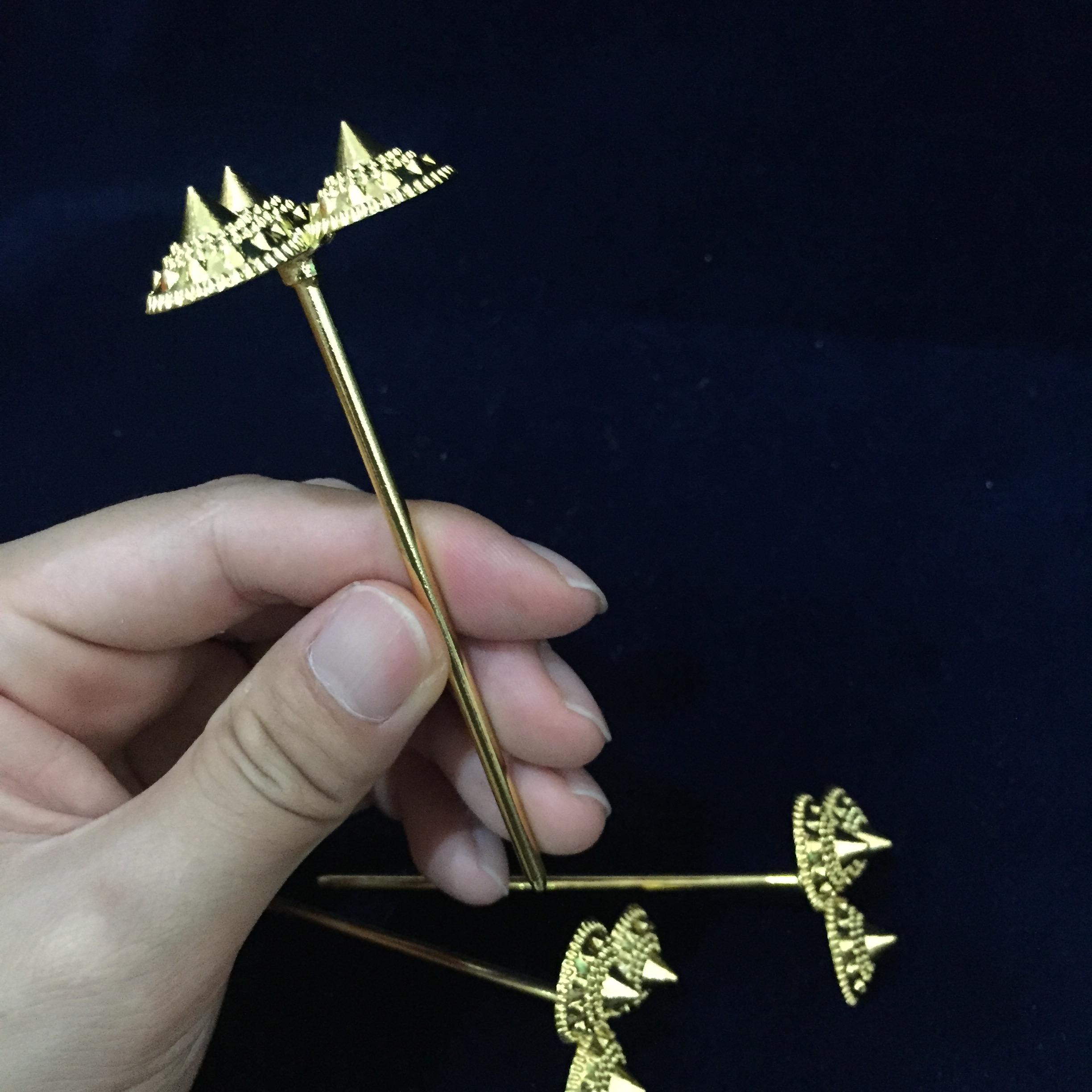 (พร้อมส่ง) ปิ่นทองปักผม 012