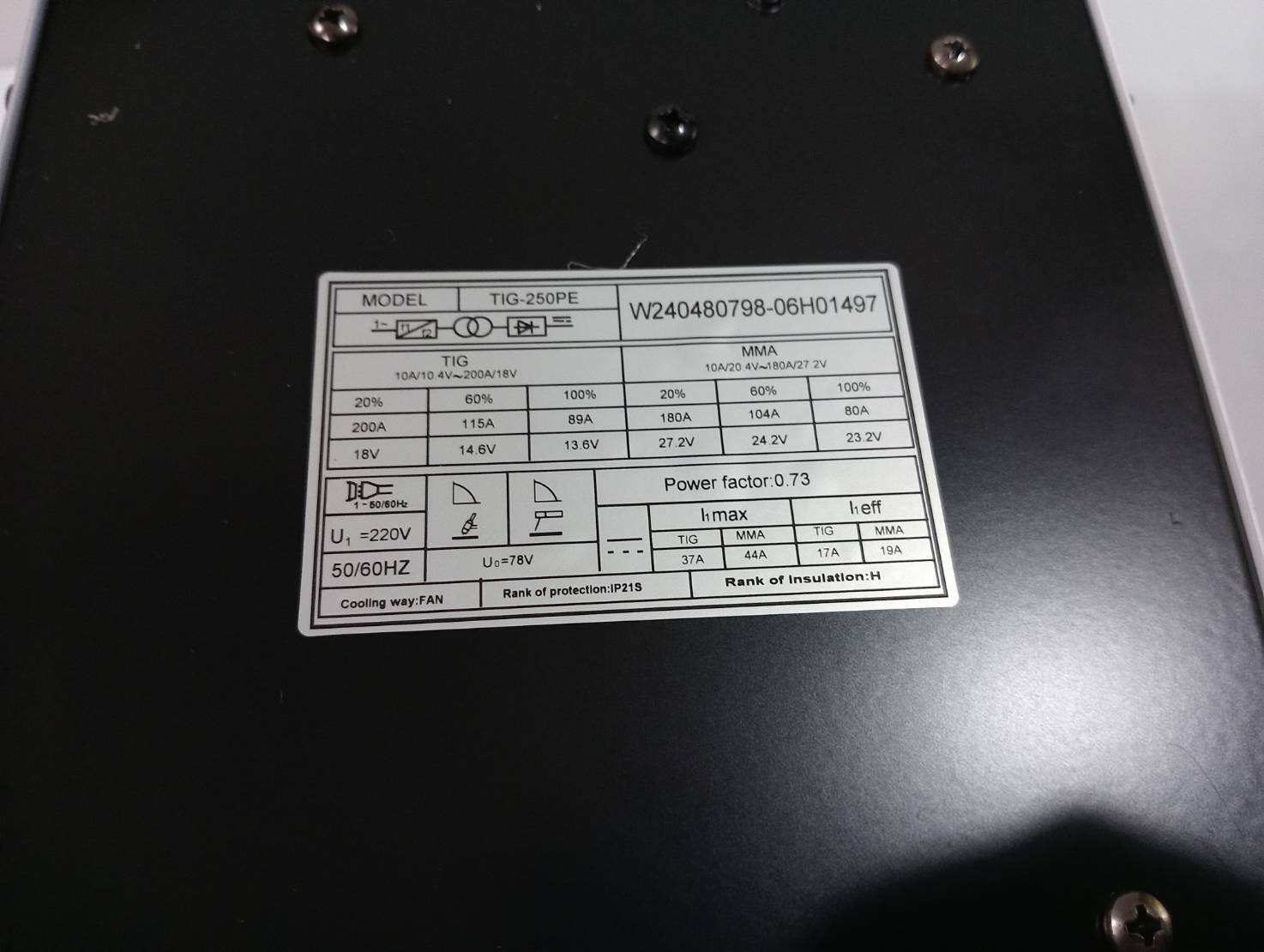 เครื่องเชื่อมอลูมิเนียม กระแสACDC ระบบ 3 in 1 TIG-250PE ANDELI