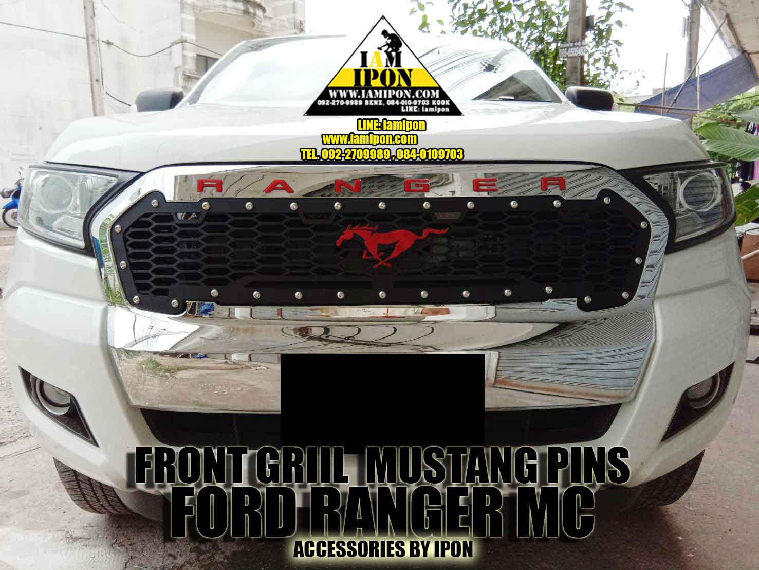 FRONT GRIIL FORD RANGER MC MUSTANG กระจังหน้ามัสแตงฟอร์ดเรนเจอร์ MC