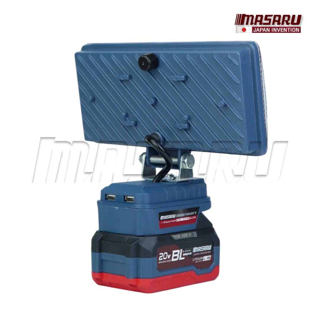 Masaru ไฟสปอร์ตไลท์ไร้สาย 8 นิ้ว 20V รุ่น SCLF-905 ปรับแสงได้ 2 ระดับ 90W สำหรับทำงานกลางคืน