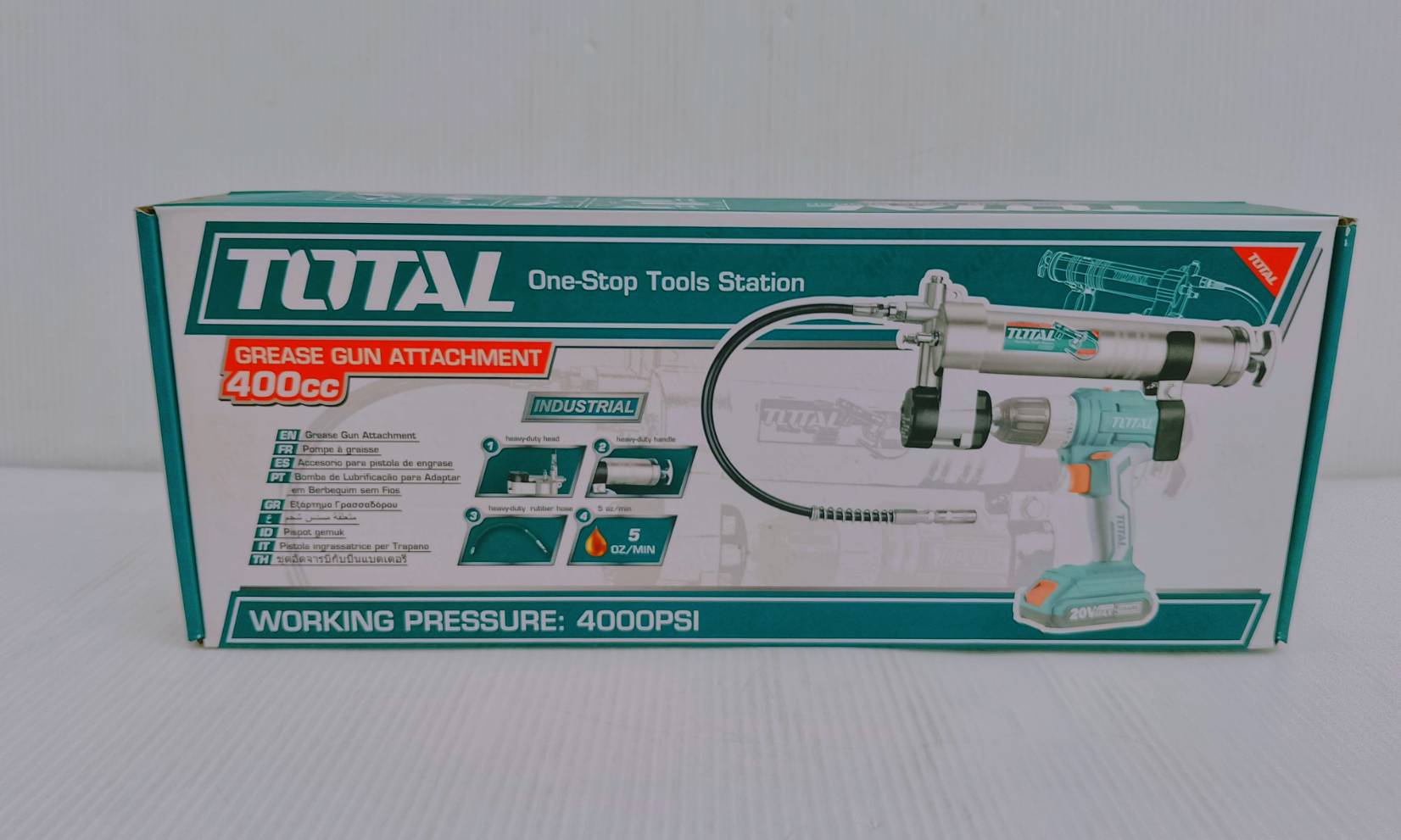 กระบอกอัดจารบี+ พร้อมสายอ่อน 18 นิ้ว (ใช้กับสว่านแบตเตอรี่) รุ่น TGULI2001