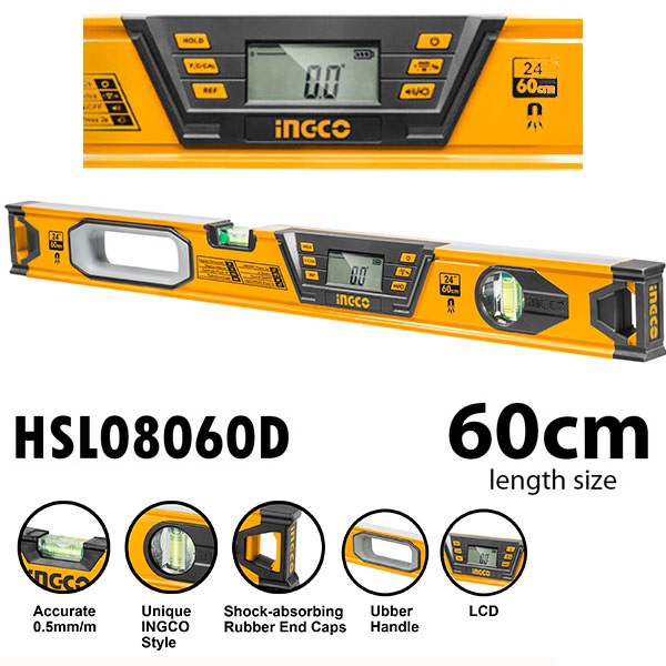 ระดับน้ำดิจิตอล24" HSL08060D INGCO