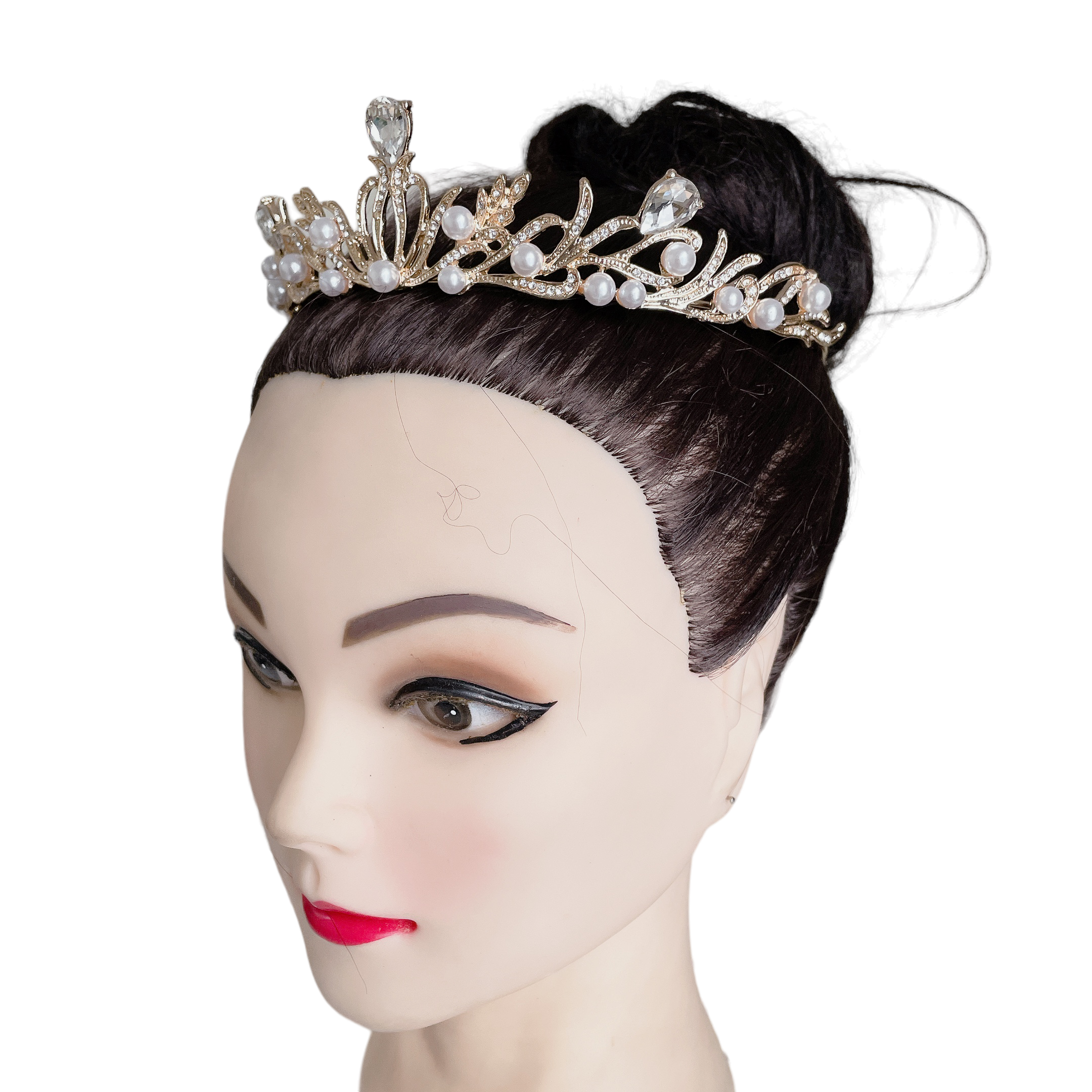 (พร้อมส่ง) เทียร่า 387 สีทอง มงกุฎเจ้าสาว มงกุฎเพชร งานพรีเมี่ยม สินค้าพร้อมส่งจากไทย