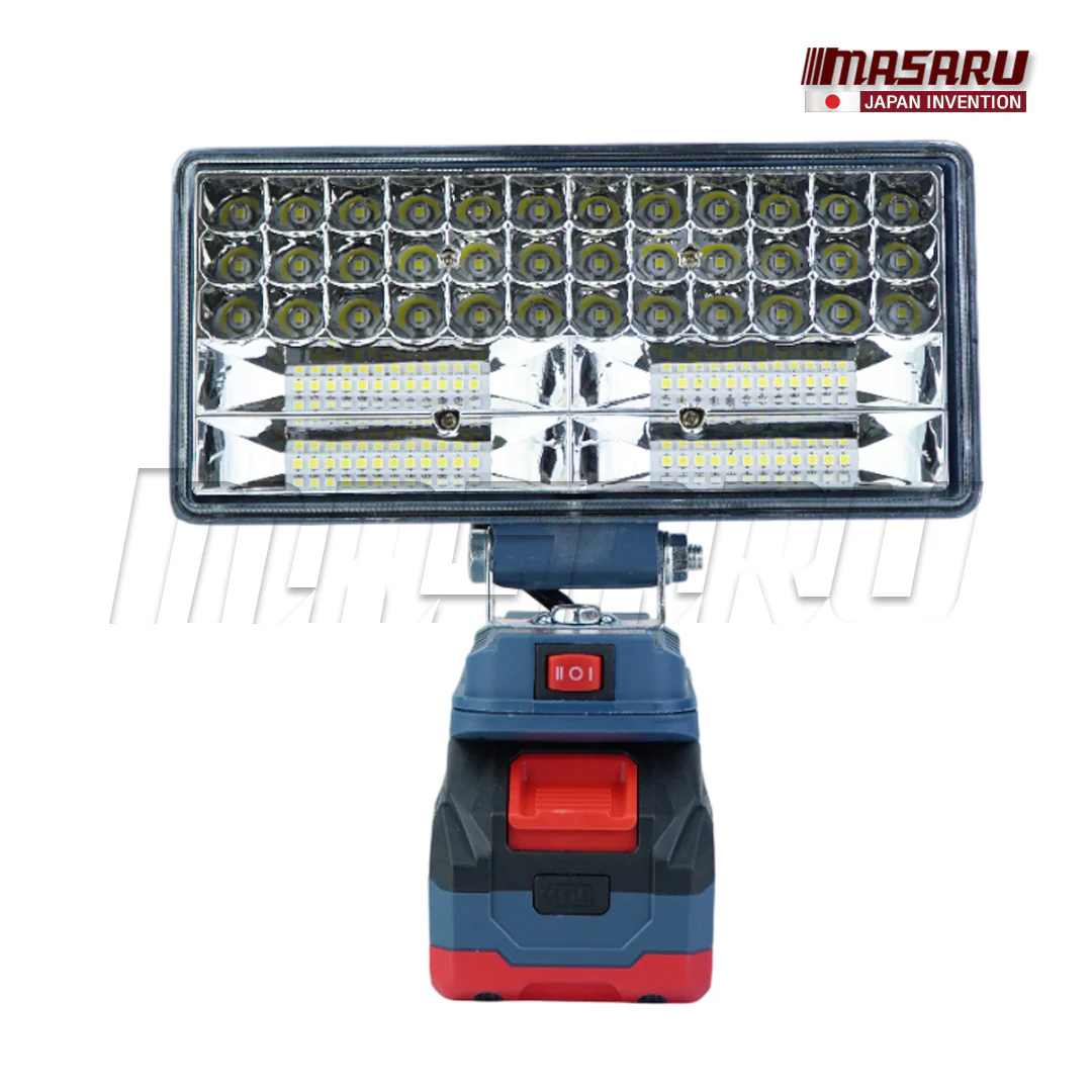 Masaru ไฟสปอร์ตไลท์ไร้สาย 8 นิ้ว 20V รุ่น SCLF-905 ปรับแสงได้ 2 ระดับ 90W สำหรับทำงานกลางคืน