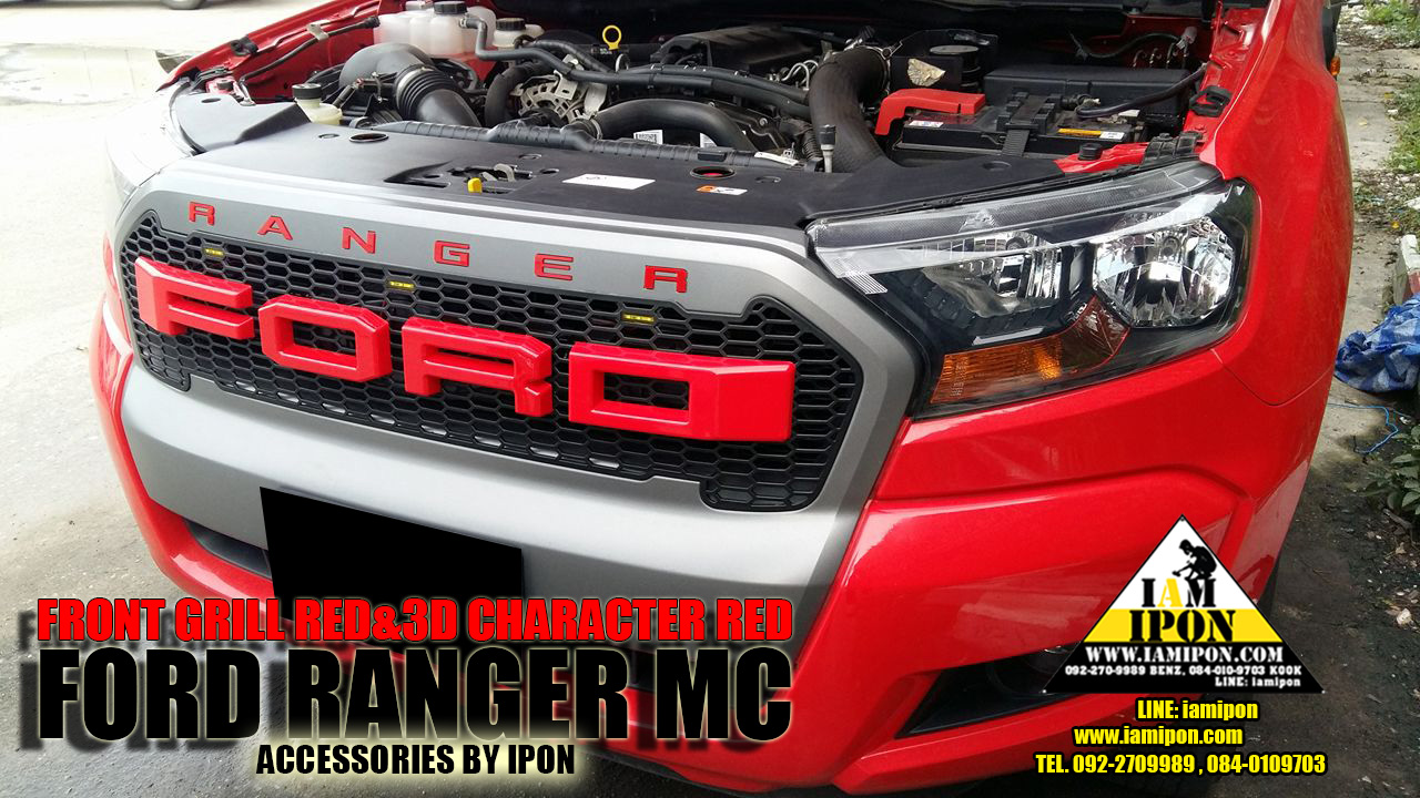 3D CHARACTER FRONT GRILL FORD RANGER MC ตัวหนังสือติดกระจังหน้าฟอร์ดเรนเจอร์ MC