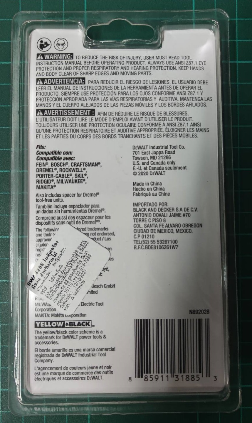 ใบมัลติทูล Universalfitment DWA4205 DEWALT