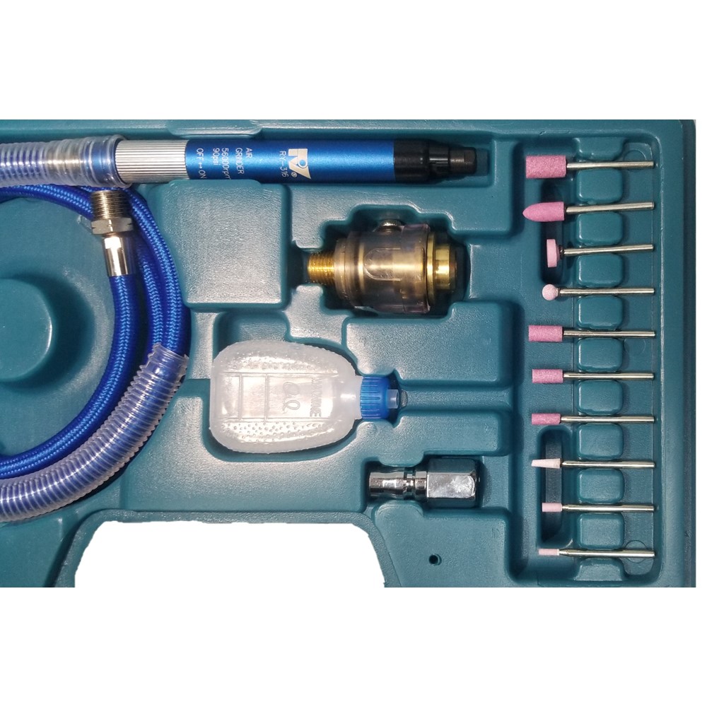 เครื่องเจียรแม่พิมพ์ลมสายอ่อนแกน 3 mm ชุด รุ่น RY-316B