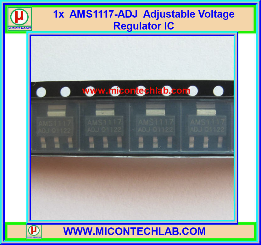 1x AMS1117 -ADJ Adjustable Regulator 1Amp Compatible LM1117 Adjustable IC chip