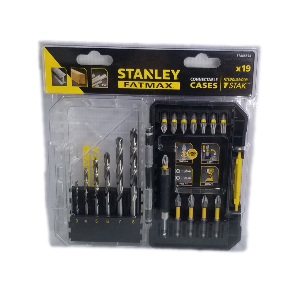 ชุดดอกสว่าน+ดอกไขควง 19 ชิ้น รุ่น STA88554-XJ STANLEY