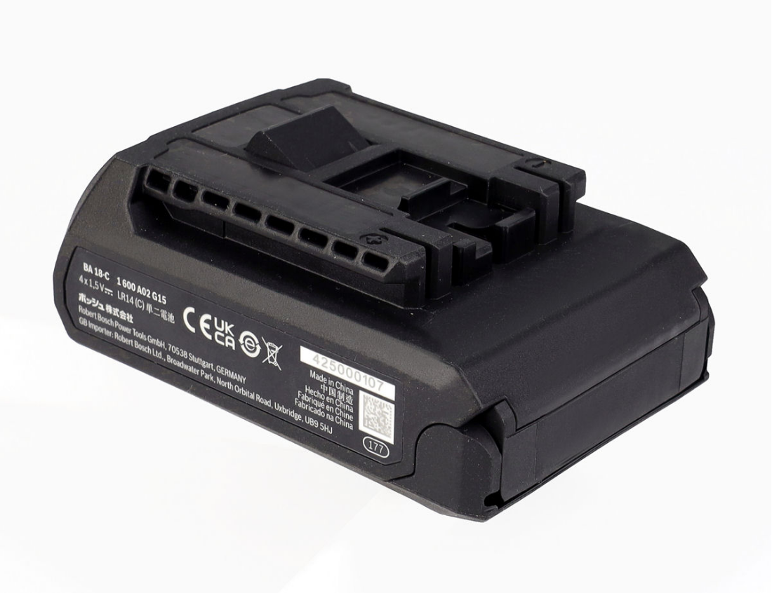 อแดปเตอร์แปลงแบต18V BA18-C BOSCH 1608M00C4B ( ใช้ถ่าน LR14 4ก้อน )