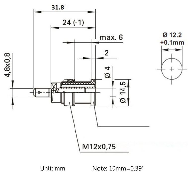 1x แบนานาแจ๊ค 4 มม. ตัวเมีย สีน้ำเงิน Banana Jack