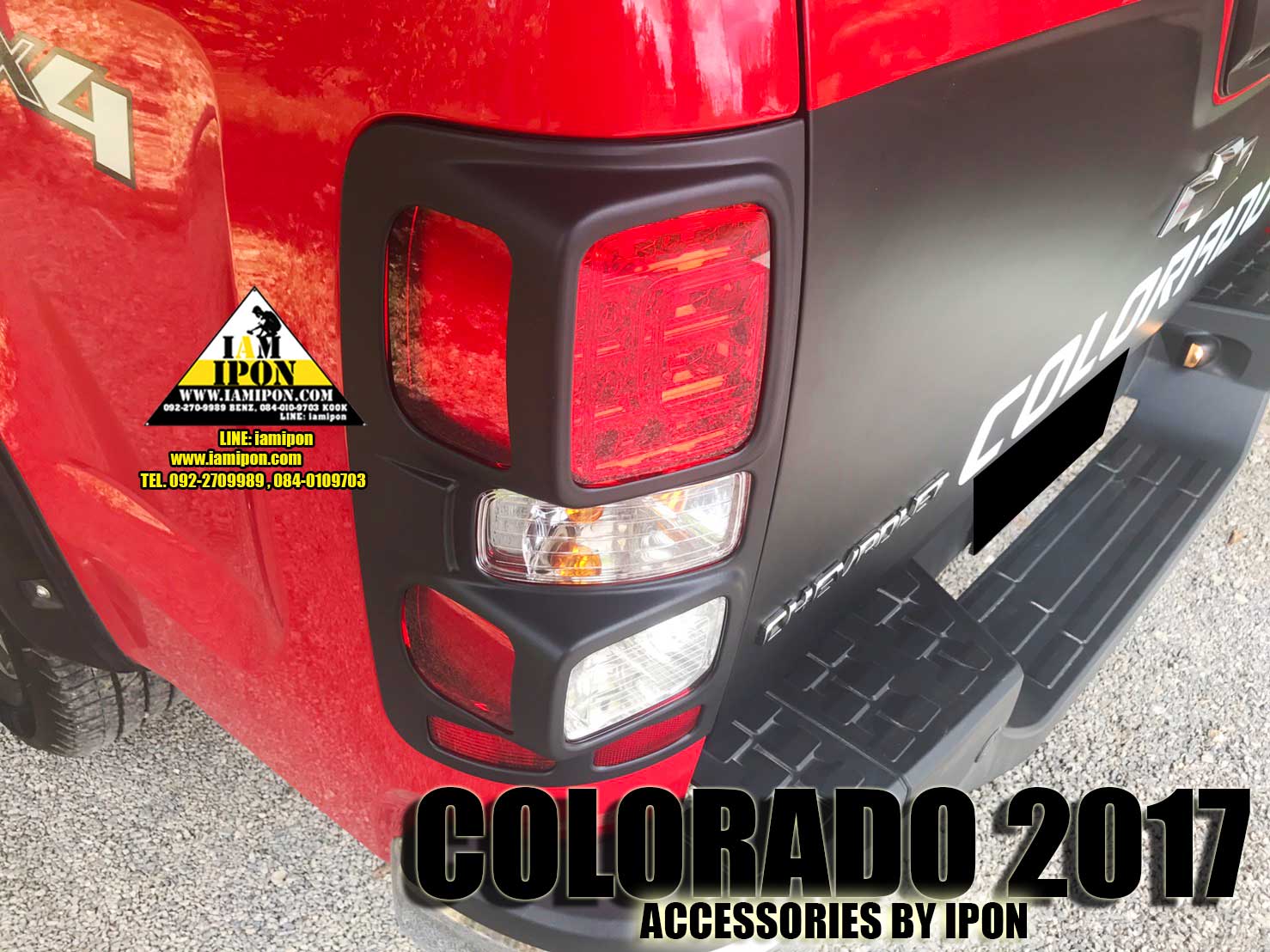 TRAIL LAMP COVER CHEVROLET ALL NEW COLORADO 2012-2017 FLATBLACK ครอบไฟท้ายดำด้านเชฟโรเลตออนิวโคโลราโด 2012 -2017