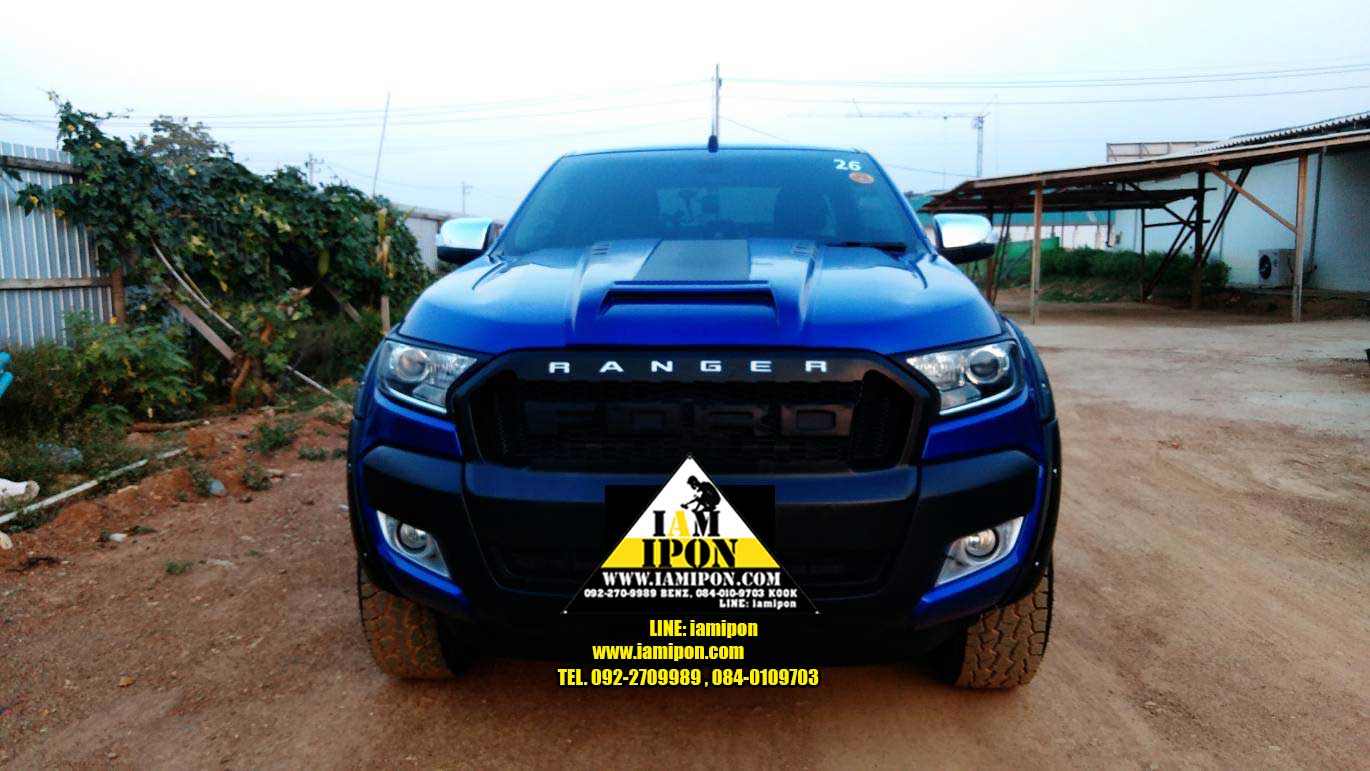 HEAD LAMP COVER FORD RANGER MC 2015 FLATBLACK ครอบไฟหน้าดำด้านฟอร์ดเรนเจอร์เอ็มซี 2015