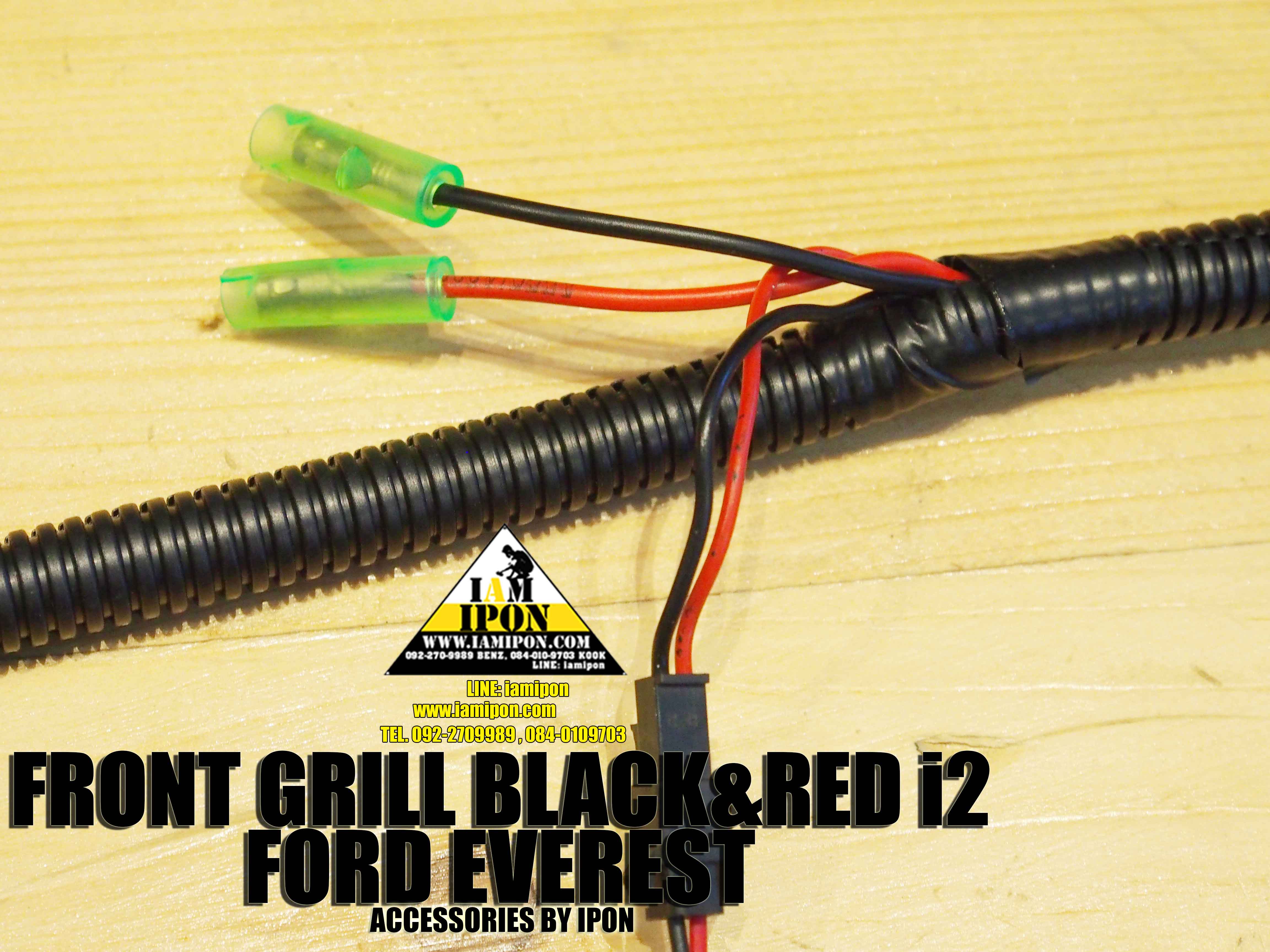 FRONT GRILL FORD EVEREST BLACK&RED i2 กระจังหน้าดำขอบแดง i2 ฟอร์ดเอเวอเรสต์