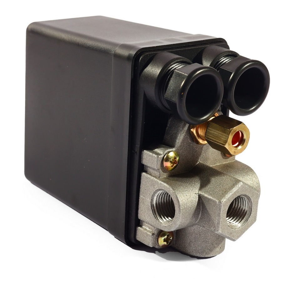 POLO สวิตช์ควบคุมแรงดัน ระบบลม (4 WAY) รุ่น PC-7 ช่วงแรงดัน 20-175 PSI ใช้งานสำหรับปั๊มลม (โปโล)